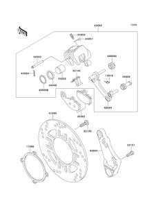 ZX600 Задний тормоз