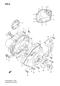 EN125 Crankcase cover ass`y  (v