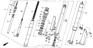 CR500R Front fork 89
