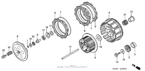 CR125R Сцепление