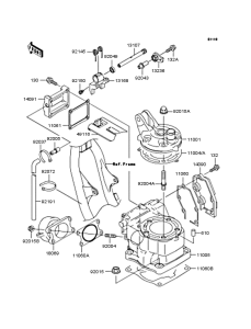 KX125 Цилиндр и головка цилиндров