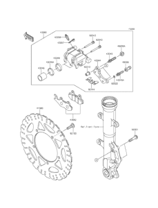 EX250 フロントブレーキ