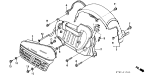 CH125 Rear fender /  exhaust muffler