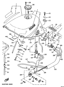 TDM850 Топливный бак