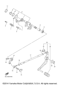 YZF-R6S Вал переключения