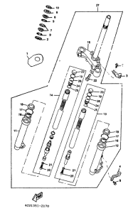 YE50 Передняя вилка