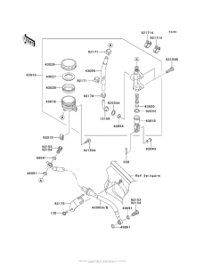 KLE650 Задний торм цилиндр