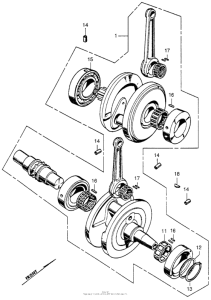 SL350 Коленвал