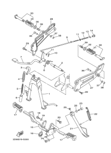 YBR125ESD Stand & footrest