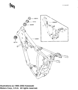 KX125 Frame comp