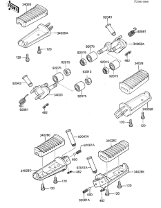 ZX750 Подножки