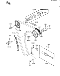 KL600 Camshafts / chain / tensioner