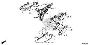 CTX700N DCT Боковые обтекатели