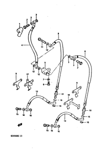GSX550 Передние тормозные трубки