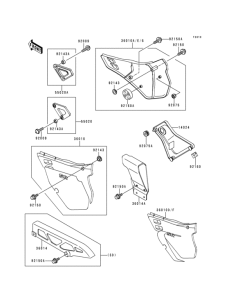 KDX125 Side cover / chain case