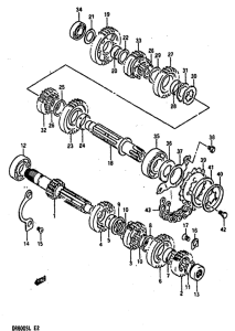 DR800 Трансмиссия
