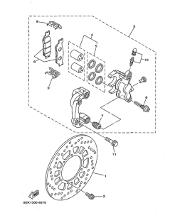 TW125 Передний тормоз