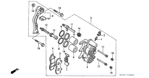 XLX350 Передний суппорт