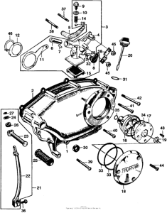 SS125 Right crankcase cover + oilpump