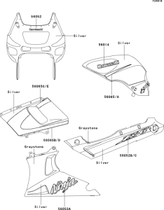 ZX600 Decals(silver / graystone)(e10)(cn)