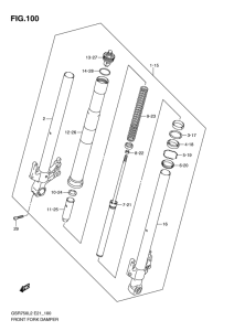 GSR750 (ABS) Демпфер передней вилки