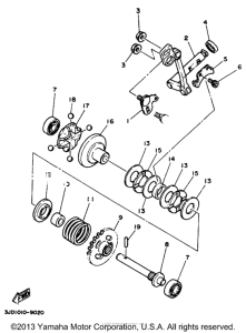 YZ125W Регулятор,вед .звезда
