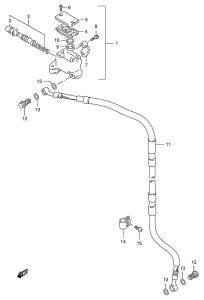 TS125 Передний тормозной цилиндр