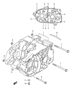 AX100 Картер двигателя