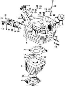 CL125 Цилиндр и головка цилиндра