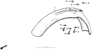CR80R Переднее крыло