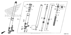 VFR800F Передняя вилка