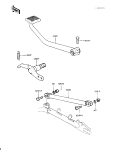 KZ1000 Педаль тормоза