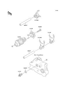 KL650 Переключение / вилка переключения