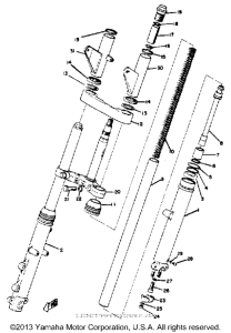 RD250B Передняя вилка