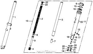 CJ360 Передняя вилка