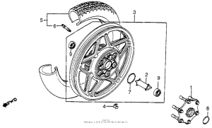 VF750C Переднее колесо