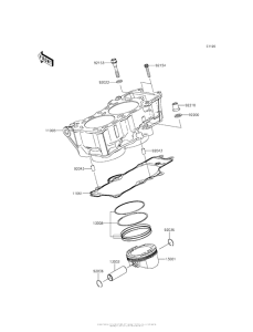 KLE650 Цилиндр и поршни