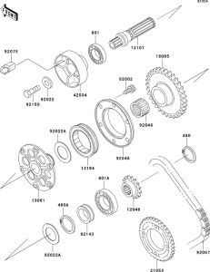 ZX750 Generator shaft