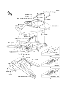 ZX900 Крышка боковая / защита цепи