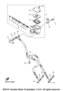 XVS1300CT Главный тормозной цилиндр
