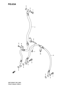 GSF1250S (ABS) Передние тормозные трубки