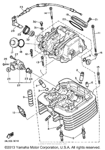 XT600TC (CA ED.) Головка цилиндров