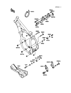KX125 Рама ,крепежные детали