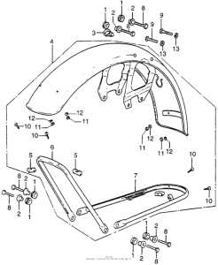 CB750 Переднее крыло