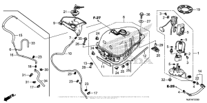 CTX700 Топливный бак