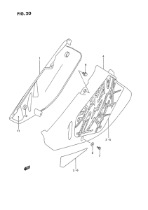 RM250 Обтекатель задний