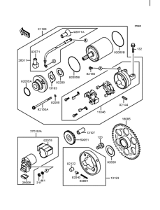 ZX400 Starter motor / starter clutch