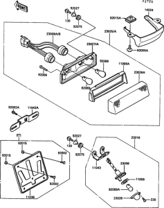 EX500 Задний фонарь