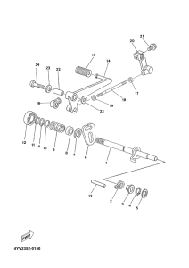 TZR50 Вал переключения