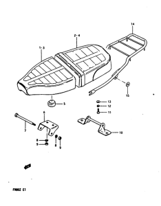 FR80 Double seat assy dark gray
